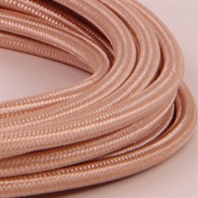 Pale copper textile cable
